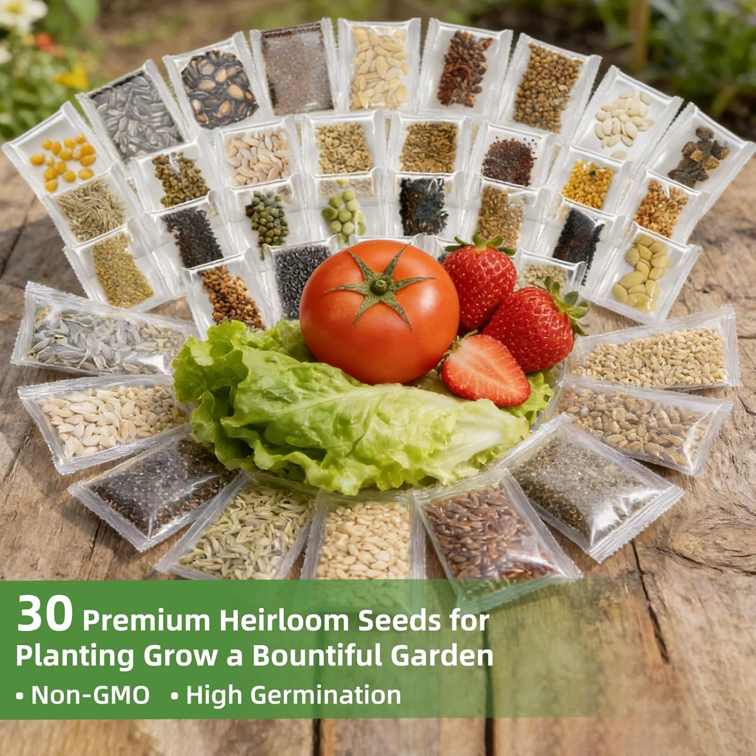 Seed Vault Heirloom Vegetable Seeds Kit, 15,000+ Non-GMO, Survival Gear