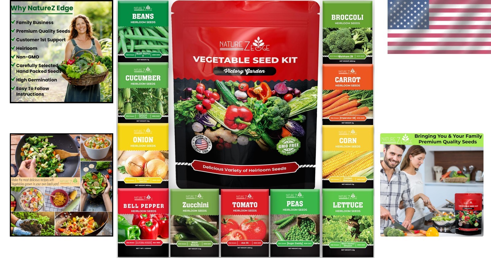 11 Variety Heirloom Seeds – Non-GMO Survival Seed Vault for Home Garden