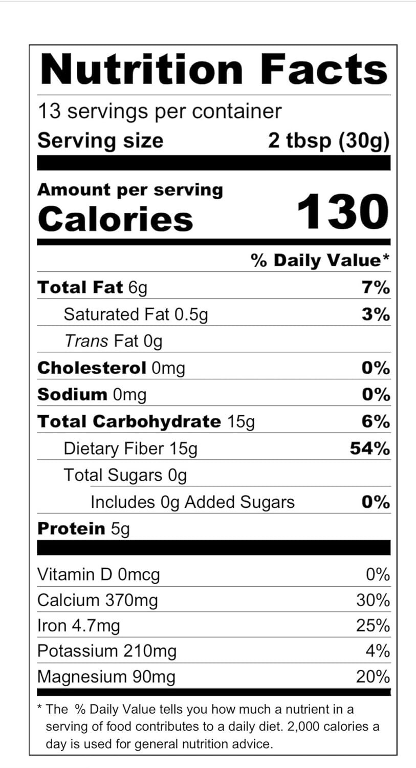 California-Made, Gluten-Free Basil Seeds – Keto & Paleo Friendly 14oz Pouch