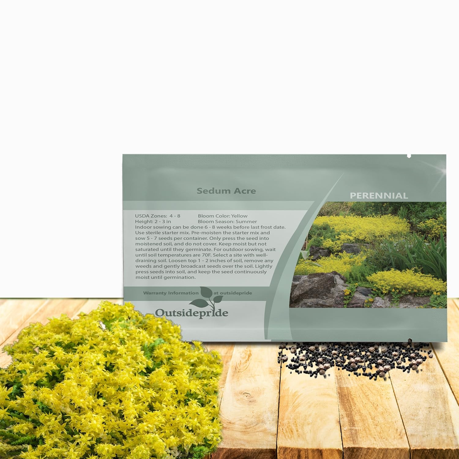 Acre Sedum Seeds – 5000 Pcs Perennial Ground Cover Seeds for Planting, Cold-H…