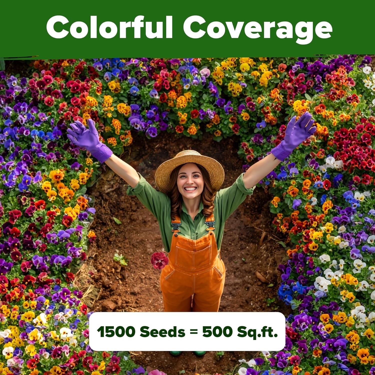 Grow 1,500 Pansy Seeds – Beginner-Friendly Edible Gardens for -Round Beauty