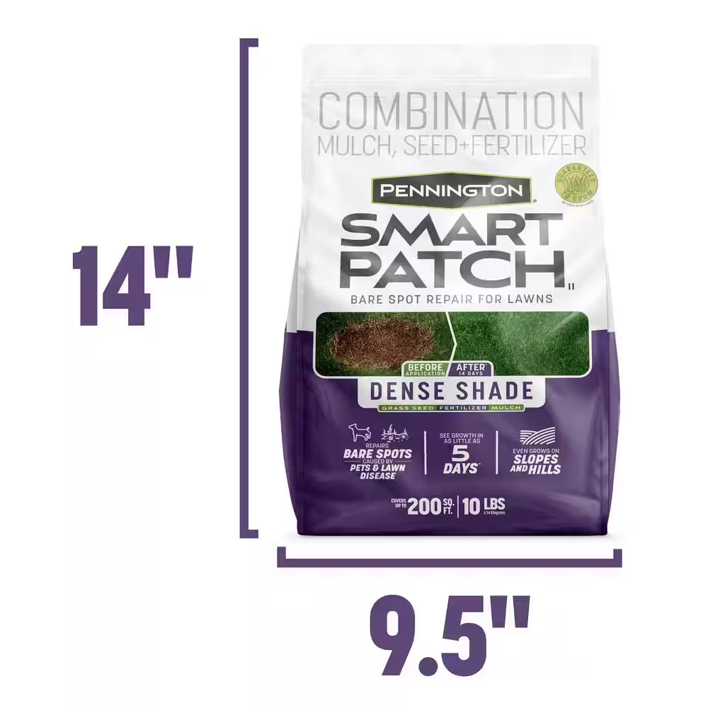 Smart Patch Dense Shade 10 Lb. 200 Sq. Ft. Grass Seed Bare Spot Repair with Mulc