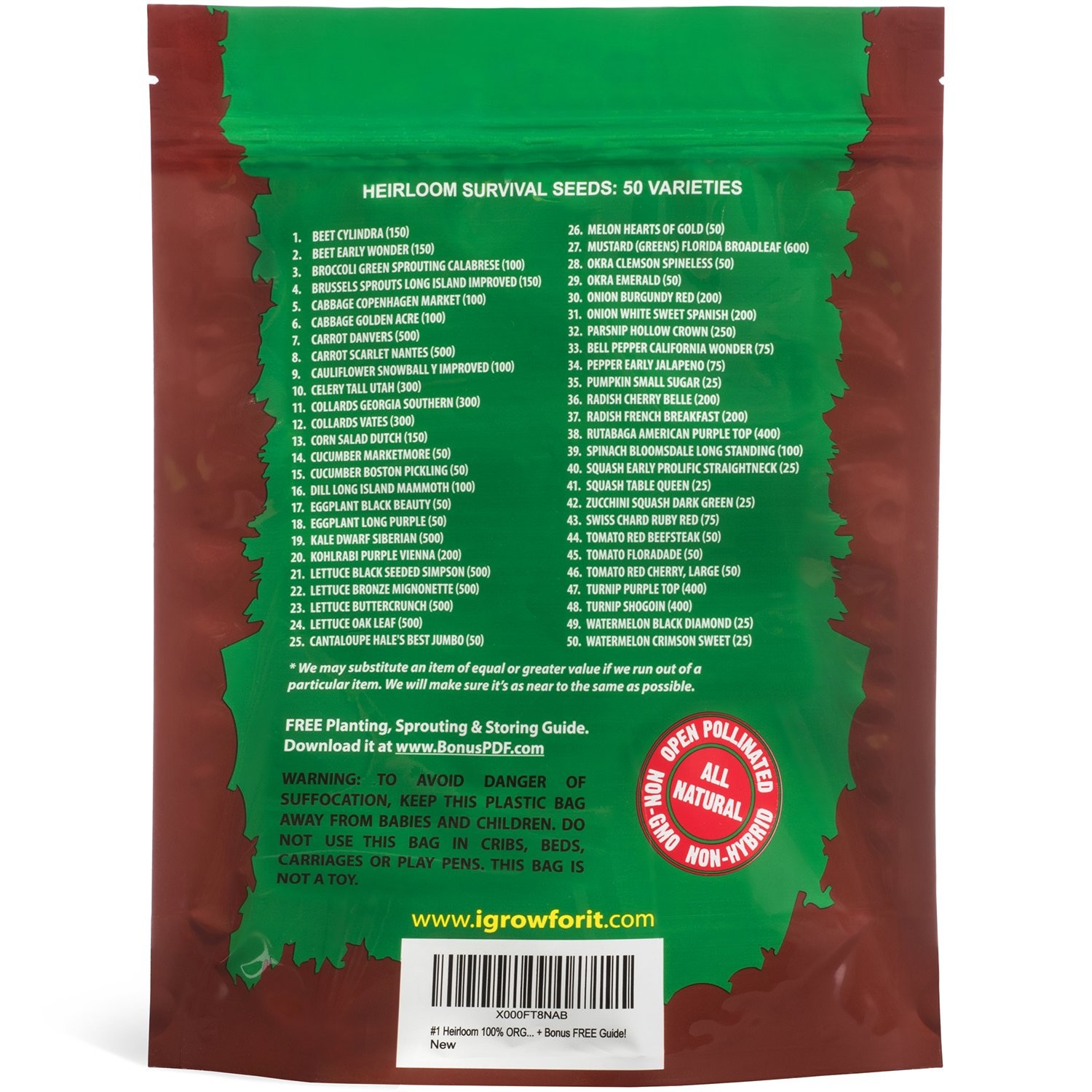 Heirloom Vegetable Seeds Non GMO Survival Kit – Part of Our Legacy and Herita…