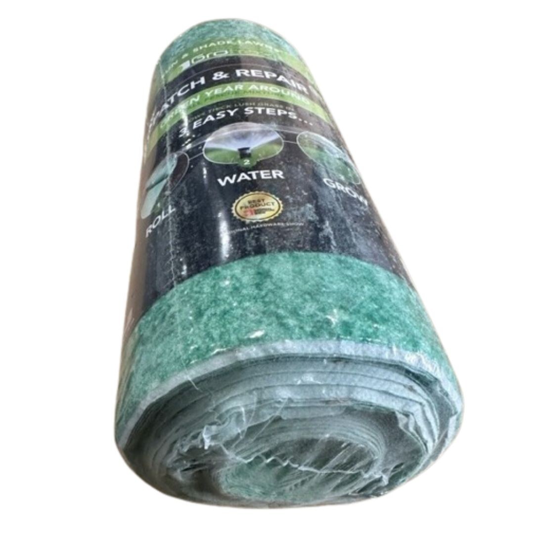2 PK – Biodegradable Grass Seed Mat, Year Round Green – 50 Sq Ft Quick Fix Rolls