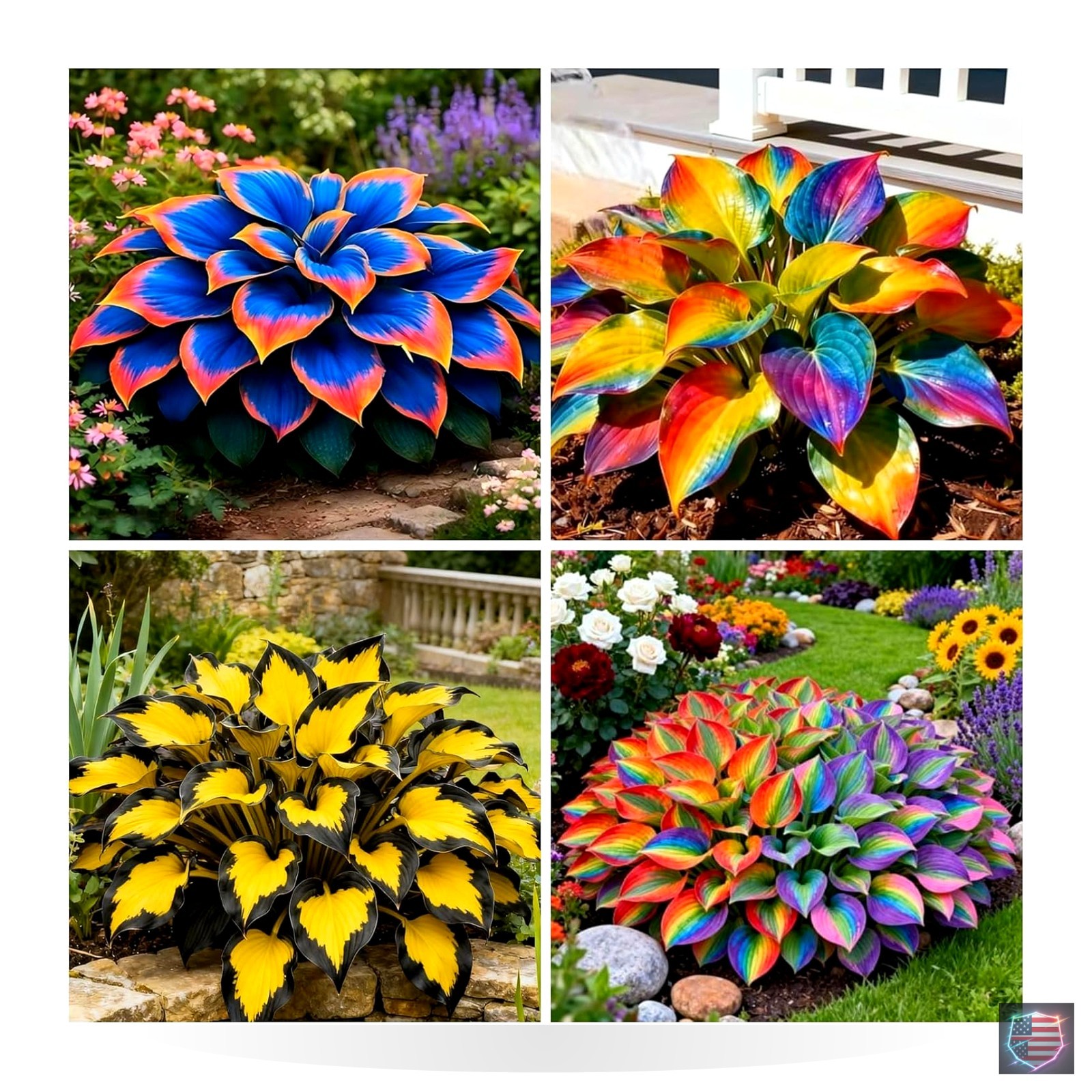 375+ Rainbow Hosta Seeds Heart Shaped Leaves, Hostas Seed for Planting Drough…
