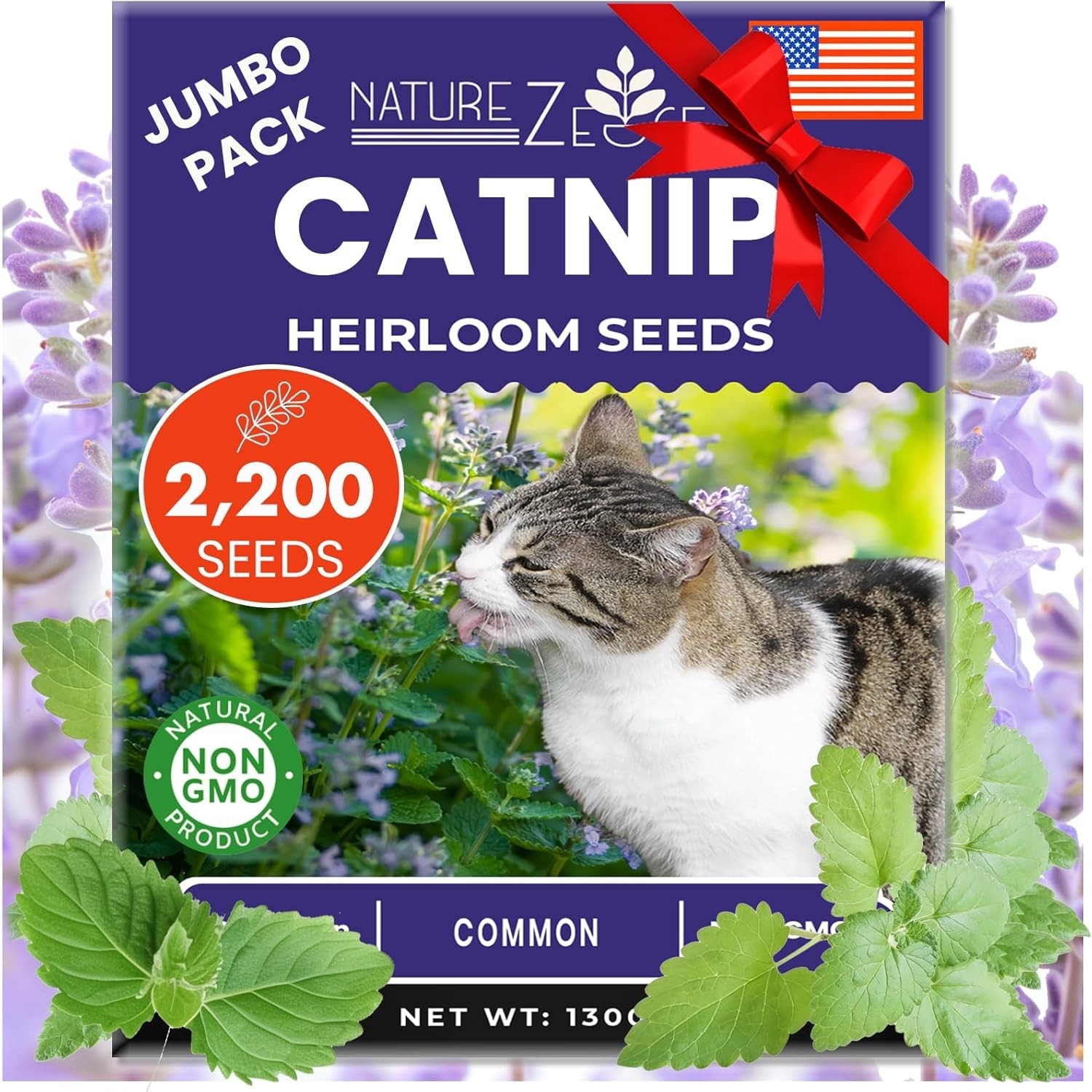 Vibrant Catnip Seeds for Indoor or Outdoor Growth – 2200+ Seeds Pack