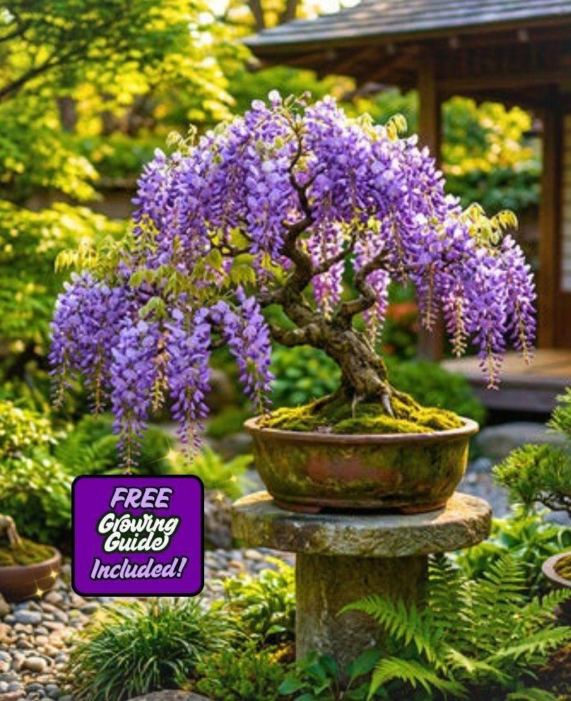 50 Chinese Wisteria Purple Flowering Bonsai Tree Seeds & FREE Growing Guide
