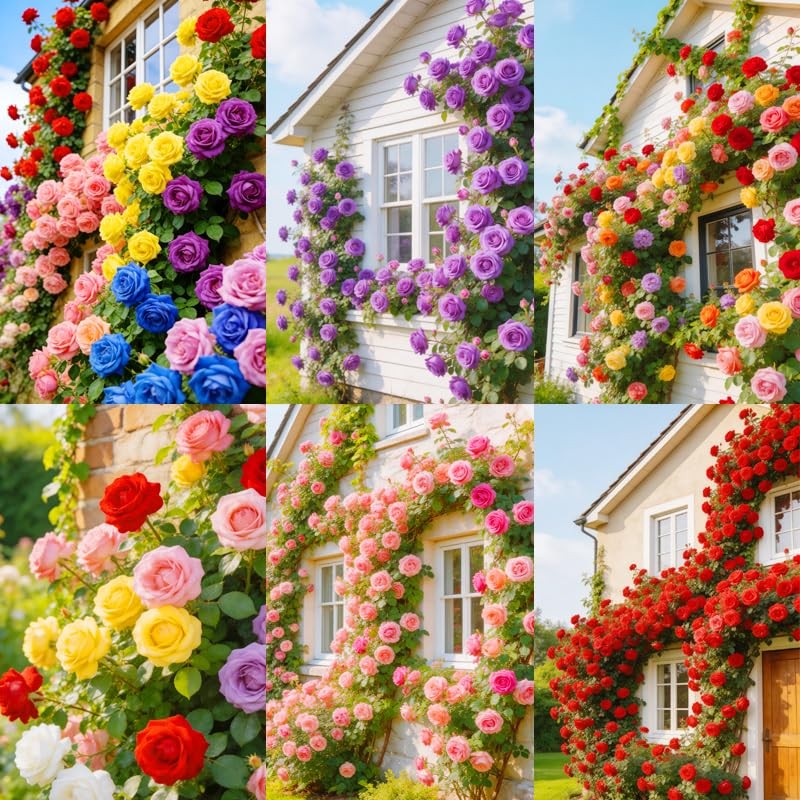 300+Climbing Rose Bush Seeds for Planting OutdoorsPerennial Flowering Plant f…