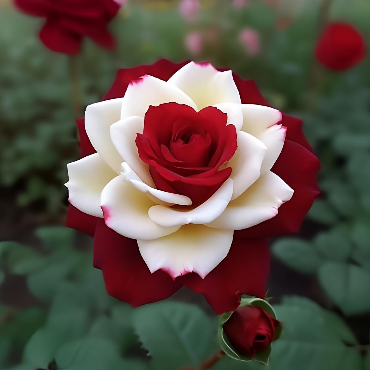 20pcs Rare Twin Red White Rose Flower Seeds for Planting – Captivating Garden Bl