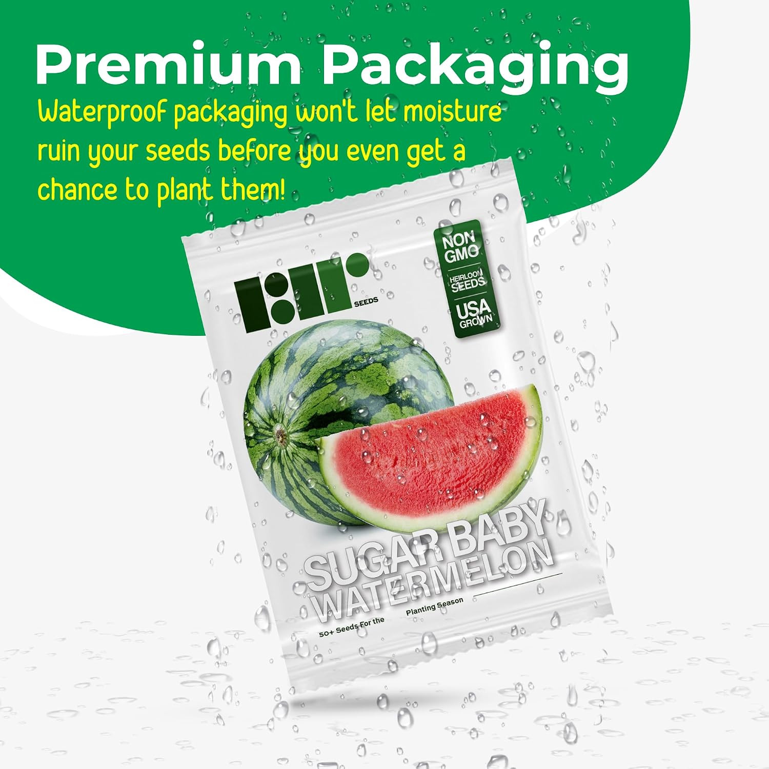 50 Sugar Baby Watermelon Seeds for Planting – Heirloom Non-Gmo USA Grown Premium