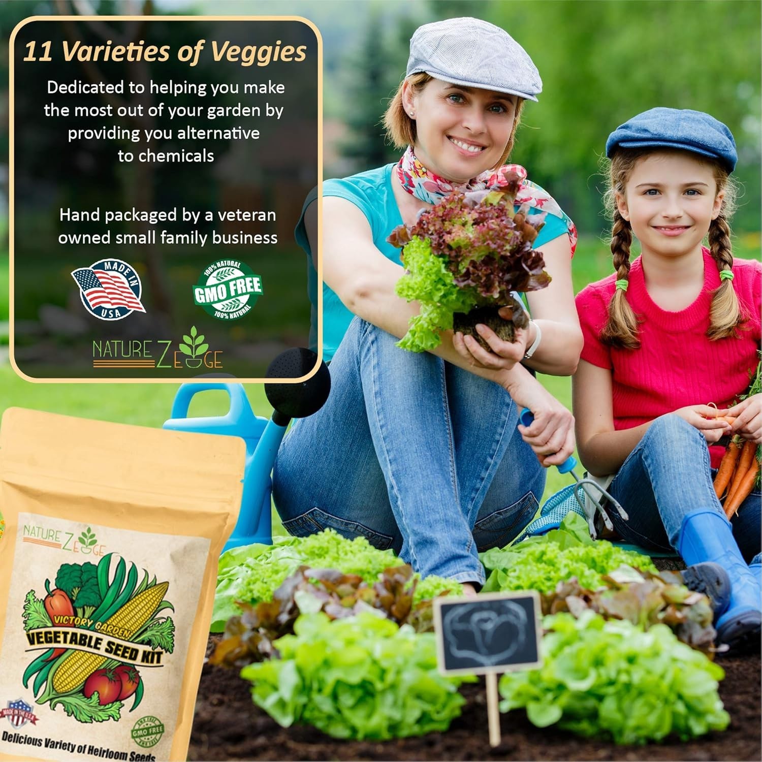 11 Variety Heirloom Seeds – Non-GMO Survival Seed Vault for Home Garden