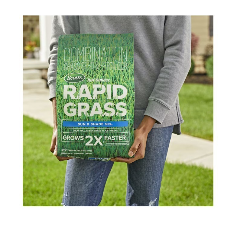 [HOT SALE] Scotts Turf Builder Rapid Grass Sun & Shade Mix Seed 5.6lb 2 Pack