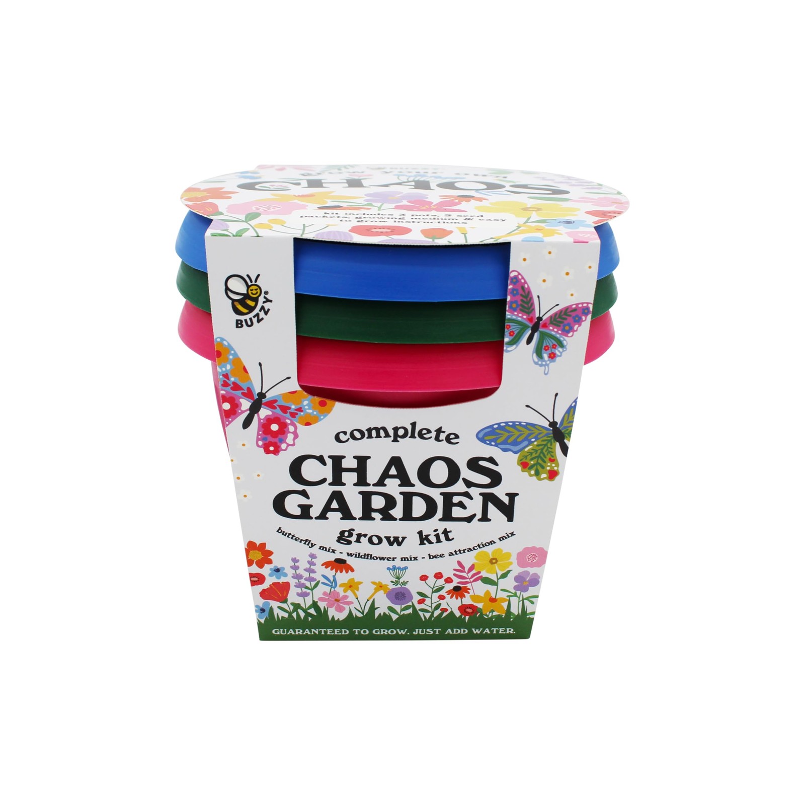 Seeds Chaos Garden 3-Pack – Butterfly, Bee Attraction and Wildflower Seeds in…