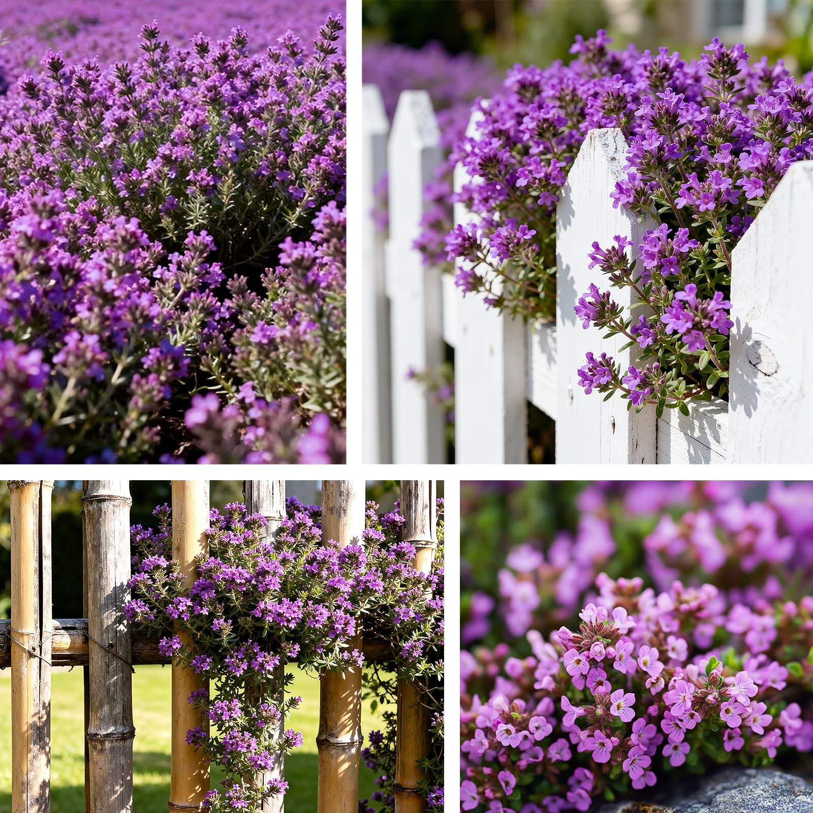 PLANTMEW 20000+pcs Creeping Thyme Seeds for Planting – Non-GMO Ground Purple
