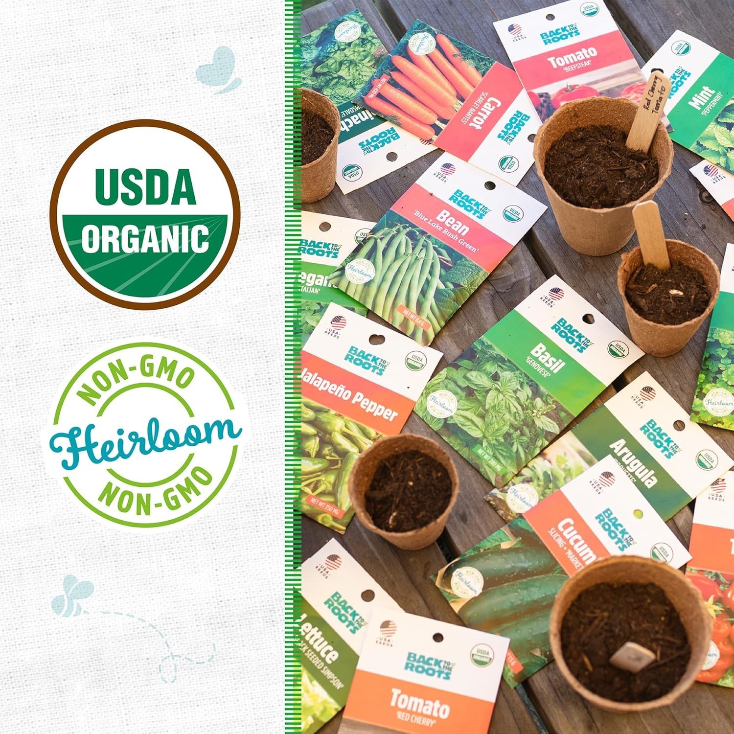 30CT Heirloom Organic Non GMO Seeds Herb Flower Veggie Variety