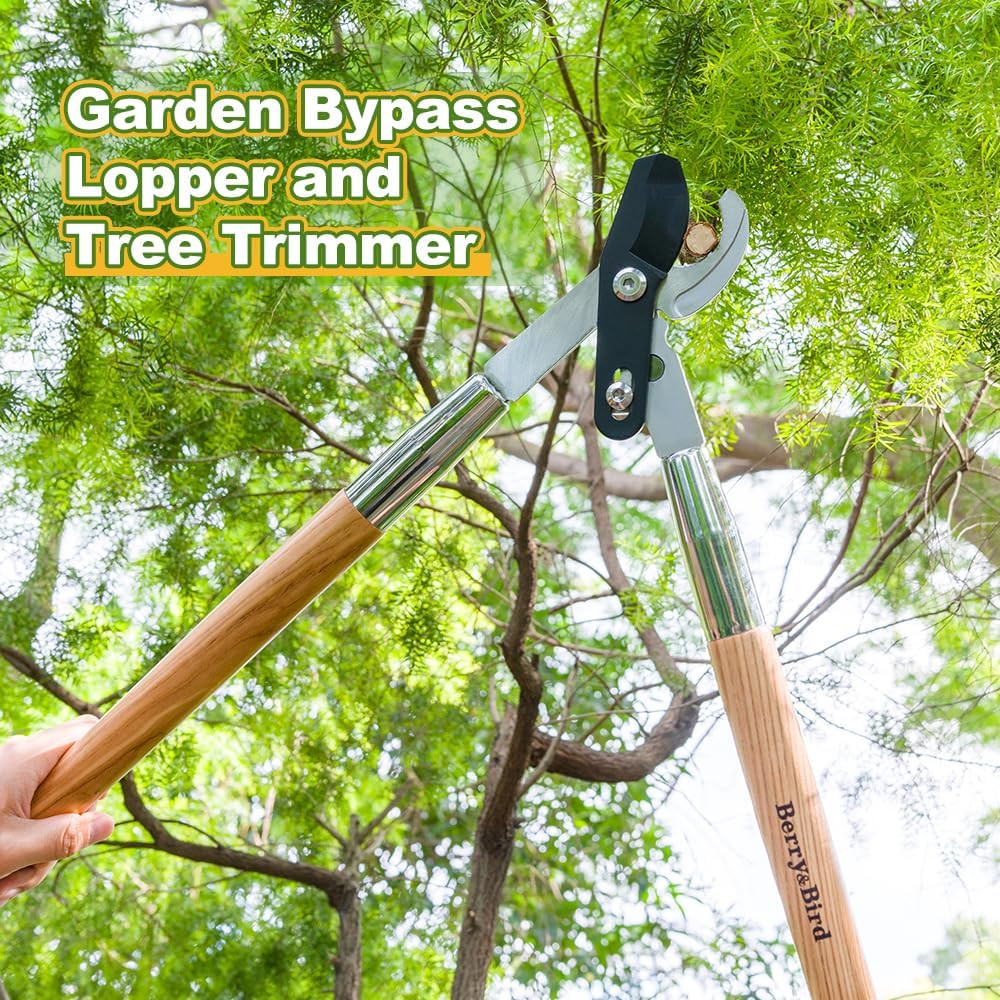 Loppers and Pruners Heavy Duty, 28 Inch Bypass Loppers with Compound Action, Lon