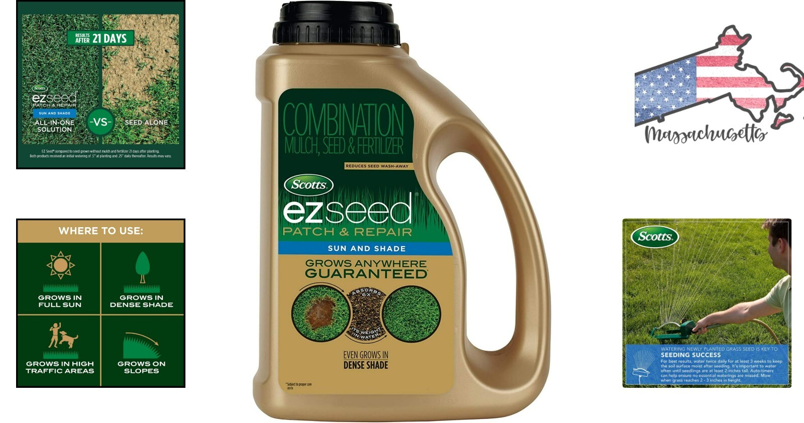 Grass Seed Patch & Repair Sun and Shade – Fertilizer Combination – 4 lb