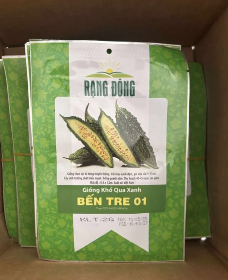 Hybrid Asian Bitter Gourd Seeds – Long Fruit Fat Type – 2g per Pack – Khổ Qua Mỡ
