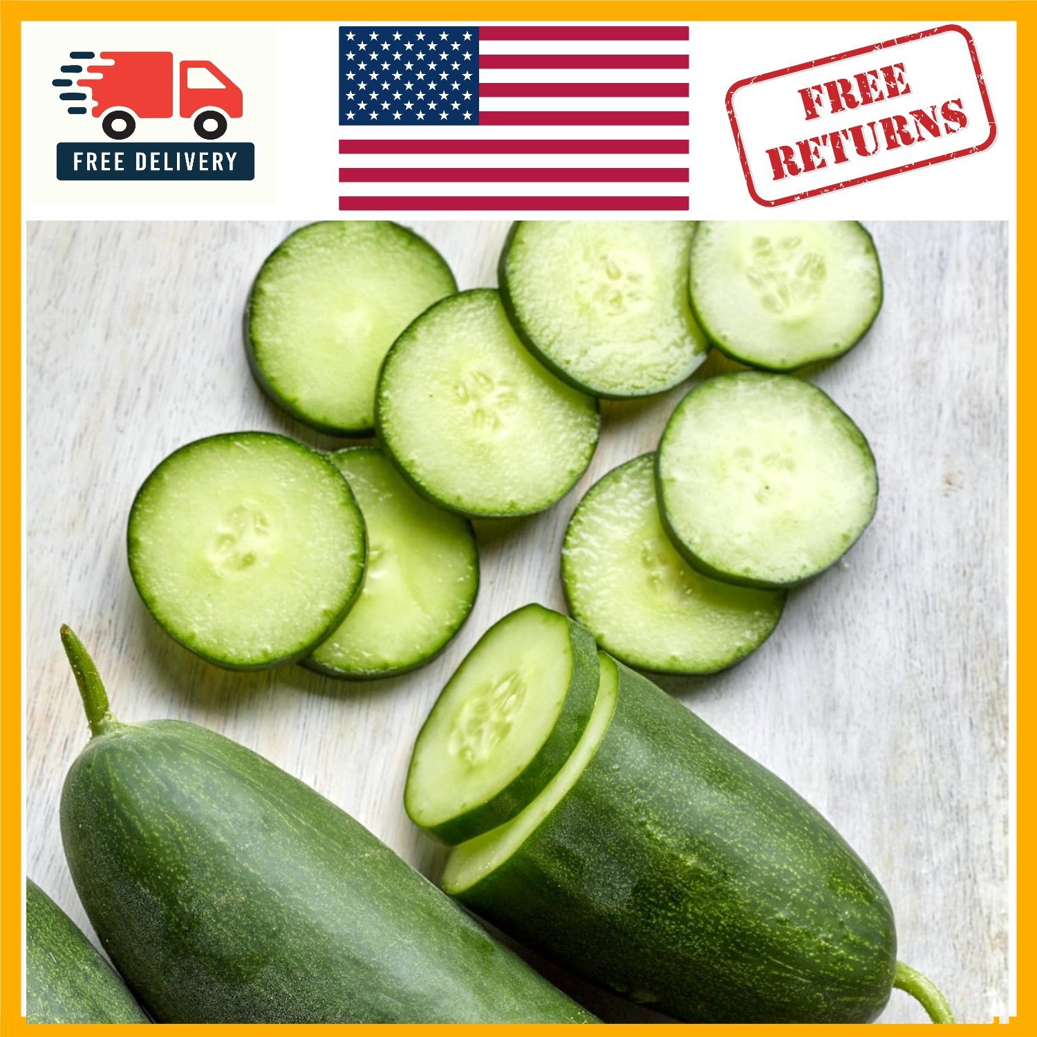 Delicious ‘Sweet Success’ Cucumber Seeds – 20 Non-GMO Seeds for Full Sun Gardens