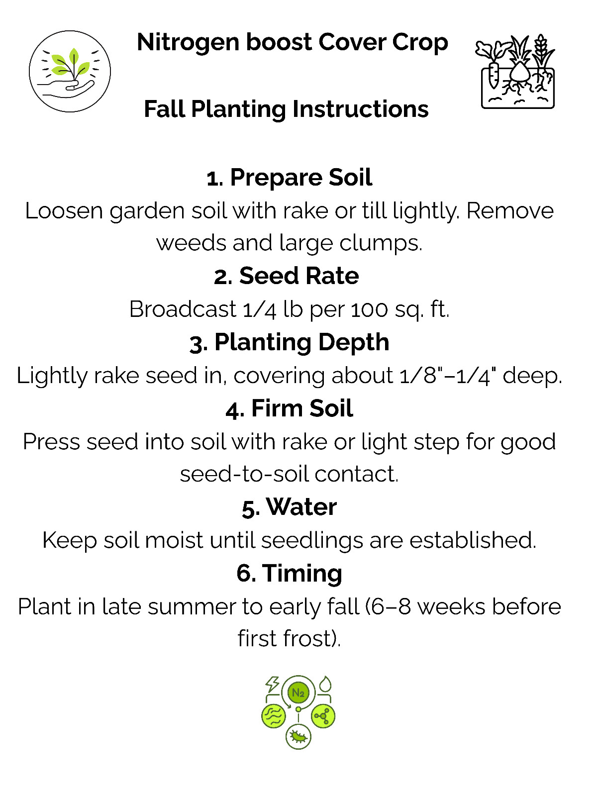 Best Garden Cover Crop Mix for Soil Health Nitrogen fixing Root Detox 1#