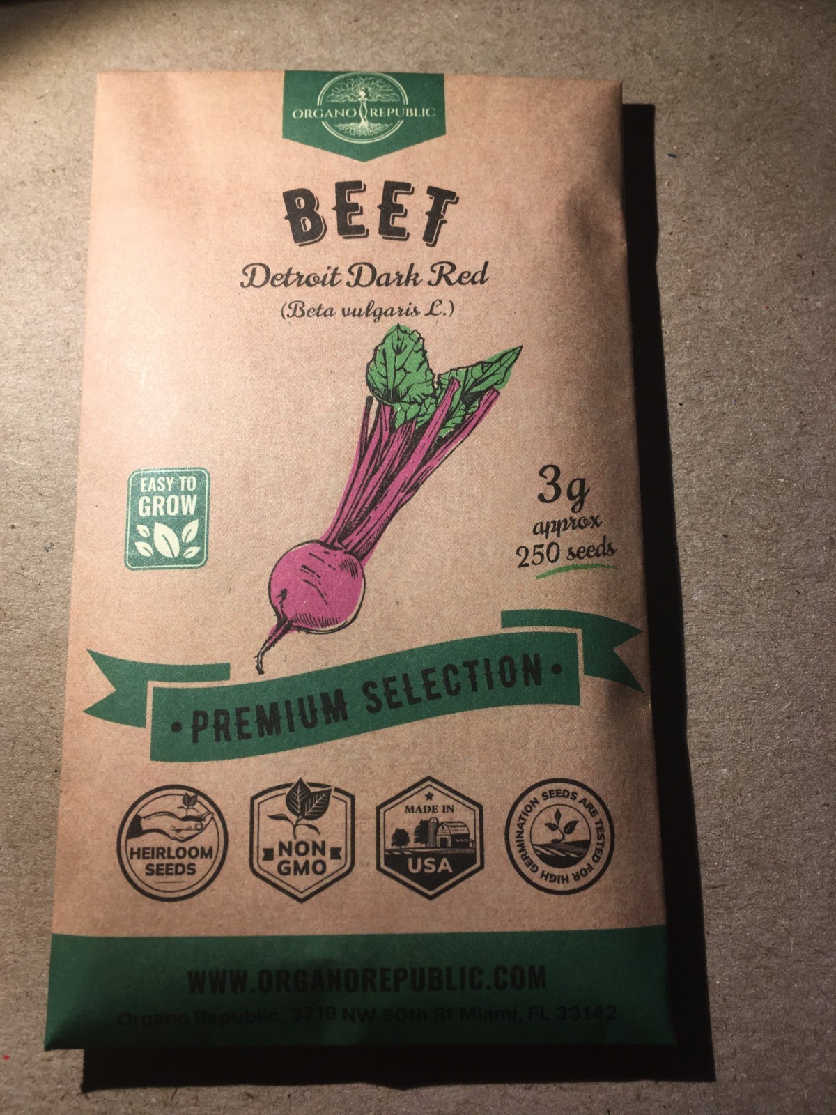 Beet Detroit Dark Red Seeds – Organo Republic