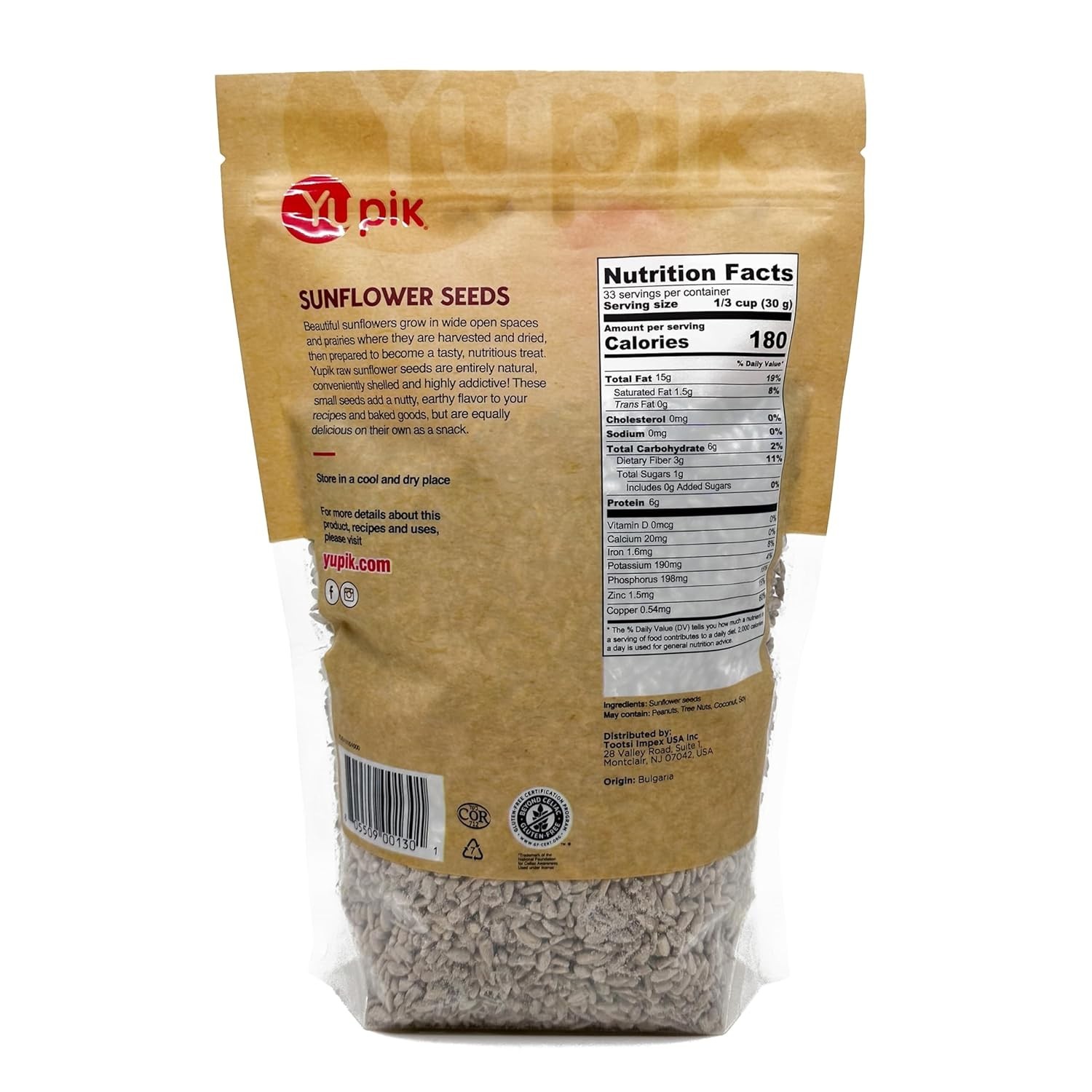 Crunchy Raw Sunflower Snacks, 2.2 lb