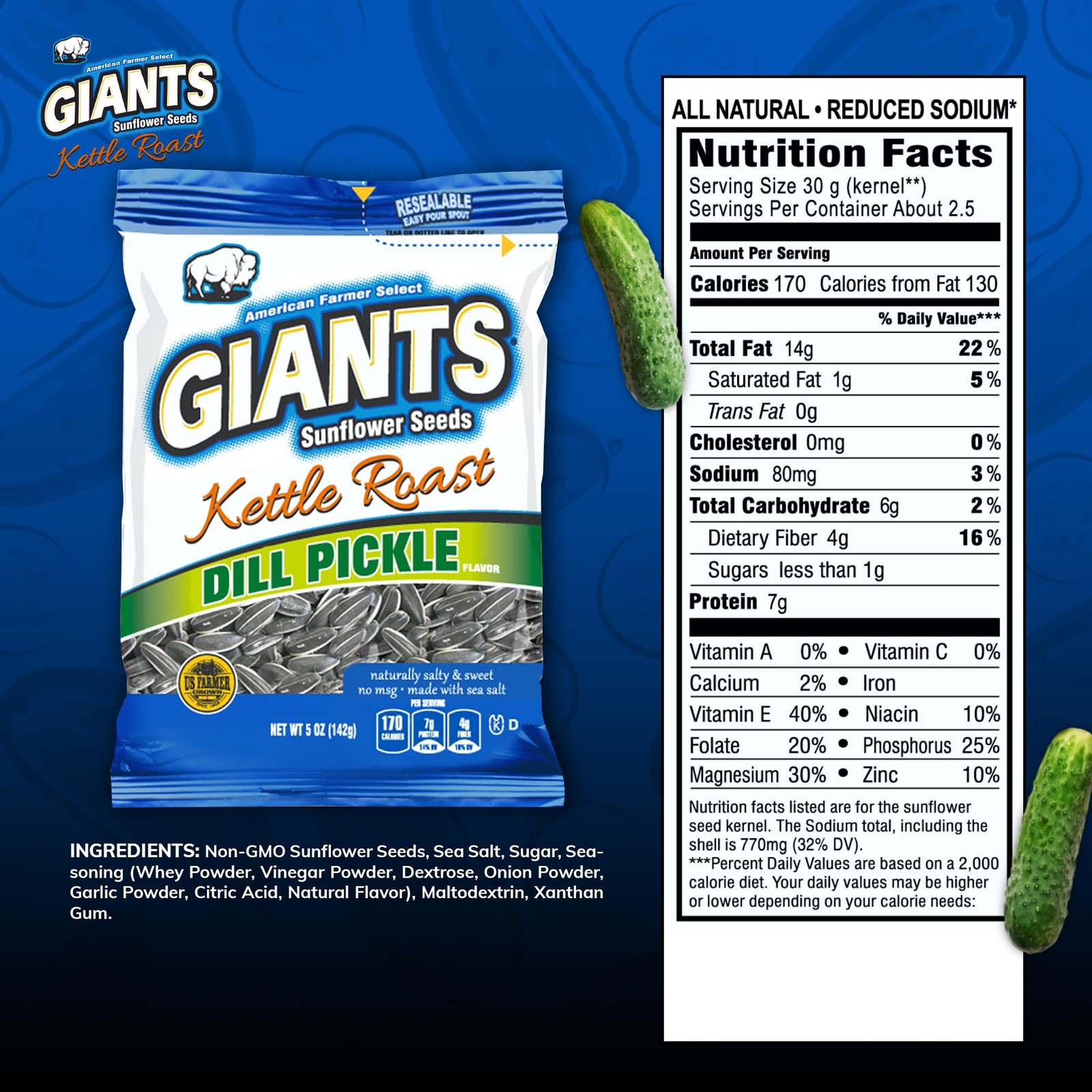GIANTS Dill Pickle Sunflower Seeds – Sunflower Seeds Bulk, Big Sunflower Seed…