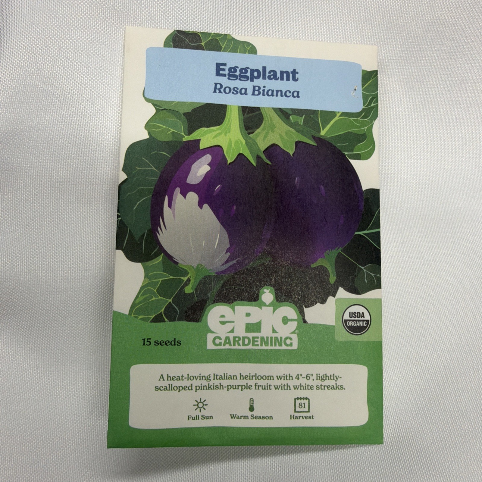 6 Packs Epic Gardening (Botanical Interests) Veggie Vegetable Seeds ORGANIC