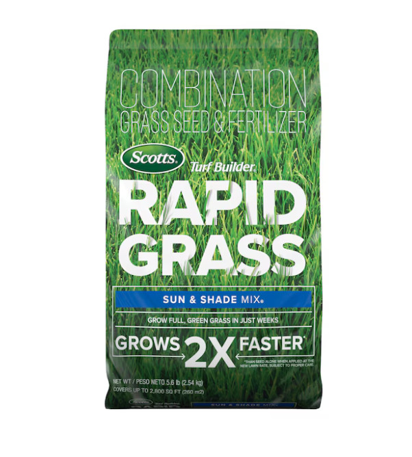 Scotts Turf Builder Rapid Grass Sun Shade 5.6-lb Mixture/Blend Grass Seed,pack 2