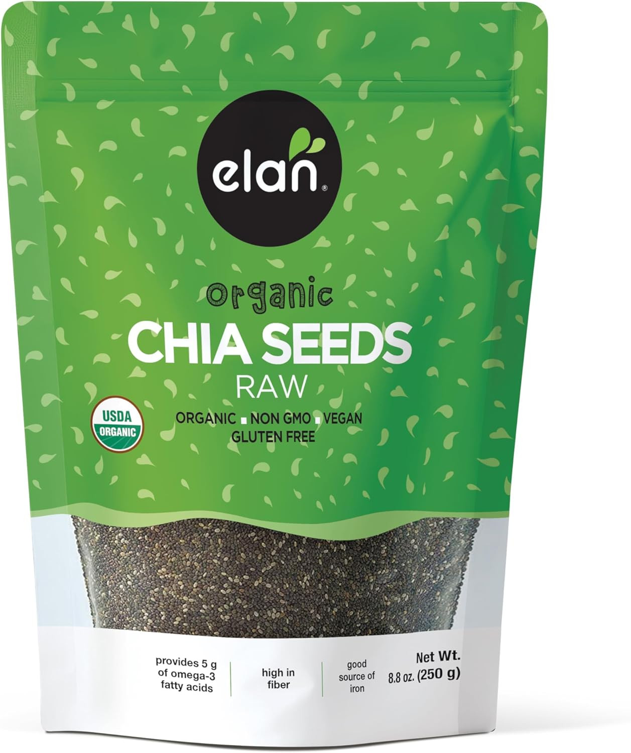 Organic Chia Seeds, 8.8 Oz, Natural Raw Black Chia Seeds, Plant-Based, Non-Gmo,
