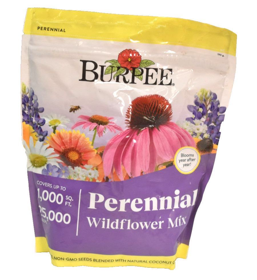 Burpee Wildflower 25,000 Bulk 1 Bag 18 Varieties of Non-GMO Flower Seeds Poll