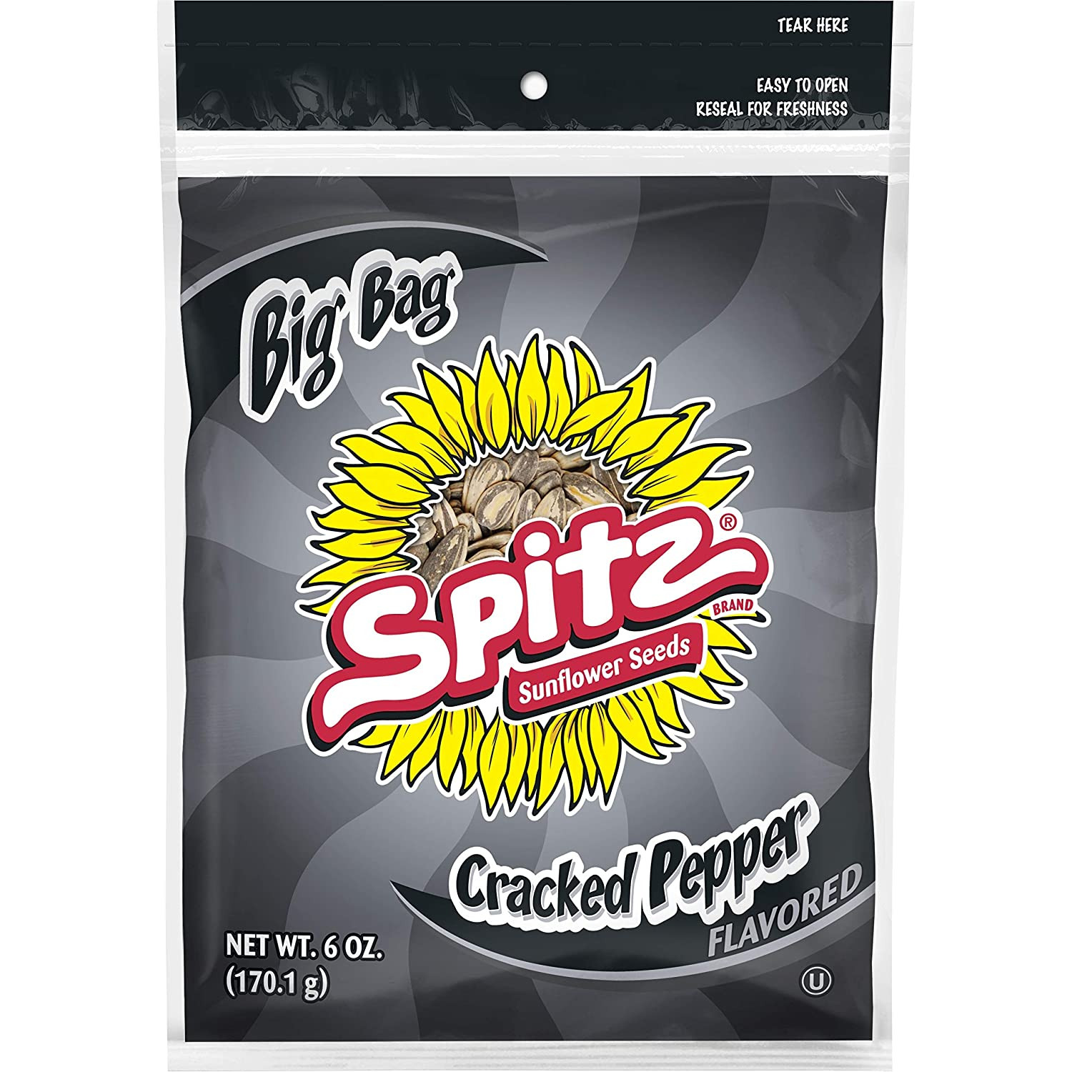 Spitz Sunflower Seeds 6 Oz Cracked Pepper 9 Count
