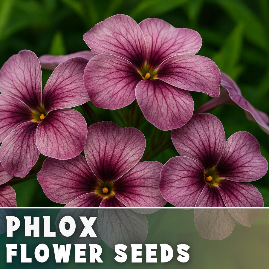 Phlox Seeds – 125 Seeds – Plum Prism – Garden Bloom Annual Flower Seeds
