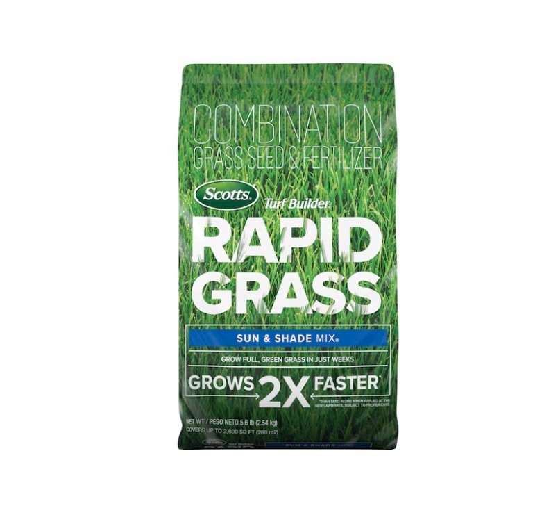 [HOT SALE] Scotts Turf Builder Rapid Grass Sun & Shade Mix Seed 5.6lb 2 Pack