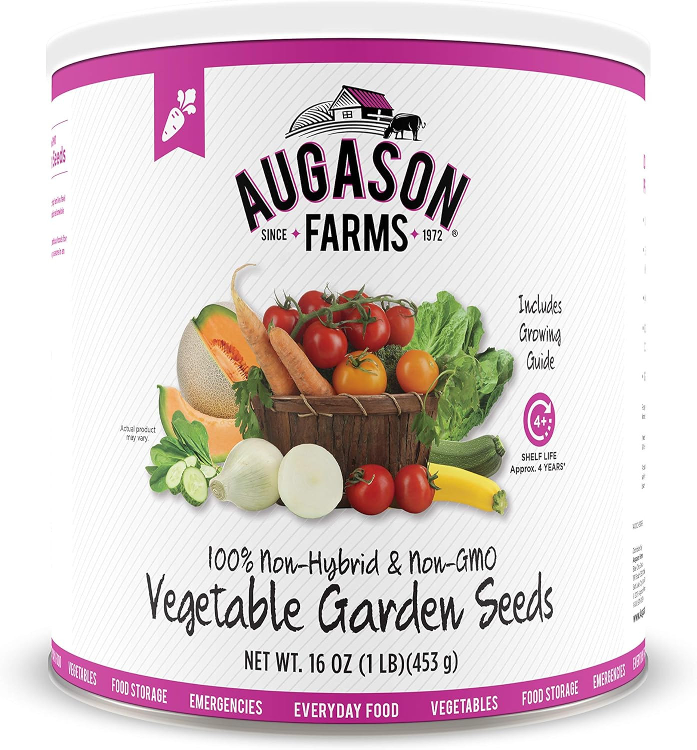 Vegetable Garden Seeds 13 Variety 1 Lb No. 10 Can