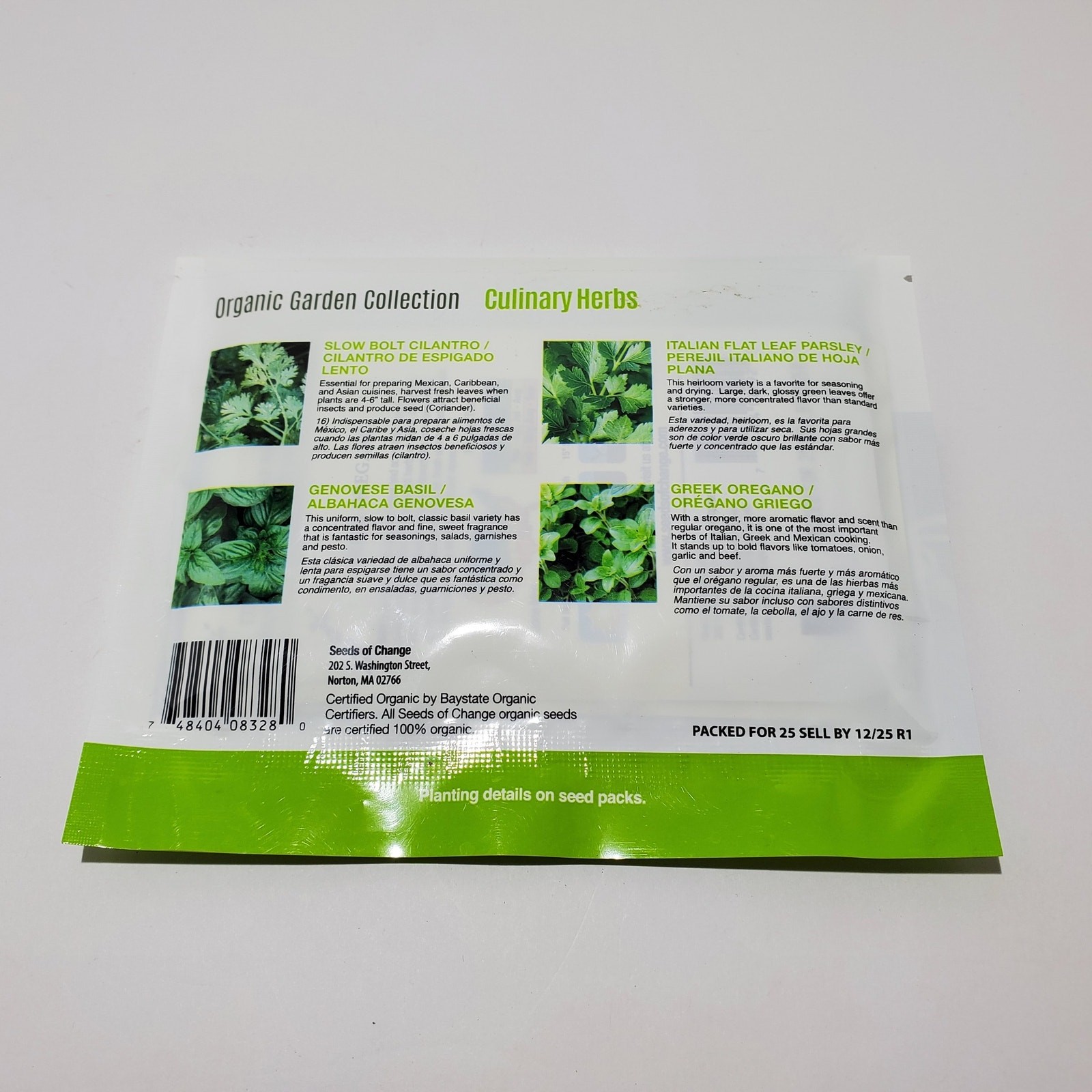 Seeds of Change Organic Seeds Culinary Herb Garden 4pk Basil & More (2025)