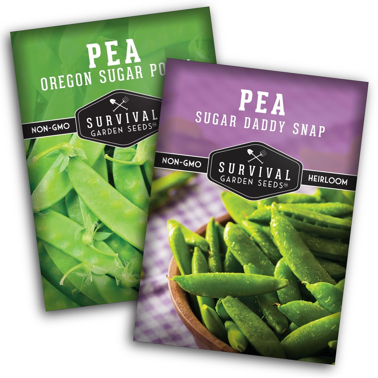 Pea Seeds 2 Variety Collection for Planting Sugar Daddy Snap & Oregon Sugar …