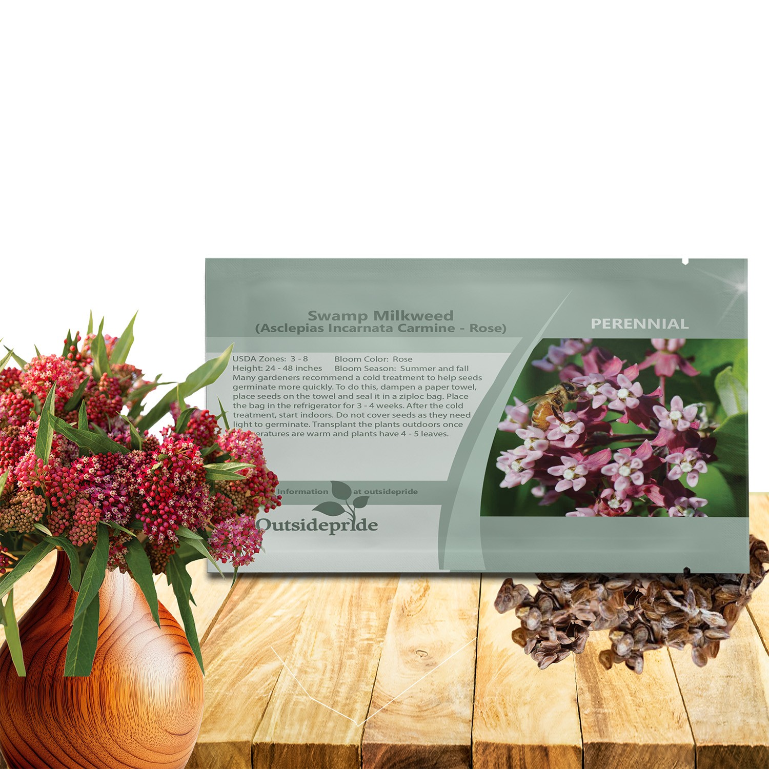 1000 Seeds Butterfly Weed Seed – Asclepias Incarnata Swamp Milkweed Flower Seeds