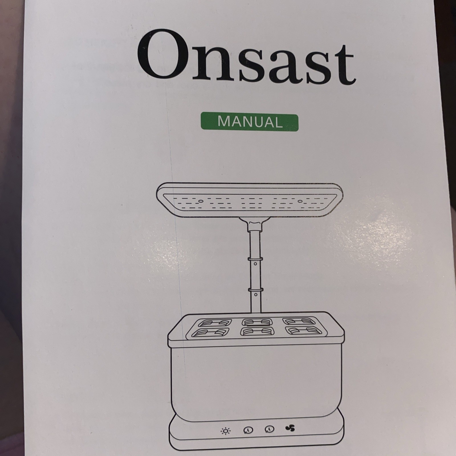 Onsast Indoor Hydroponic Growing System. Compact Soil Free Counter Herb Garden