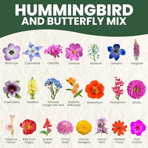 Hummingbird Butterfly Mix – Large 1 Ounce Large 1 Ounce Pouch (7,500 Seeds)