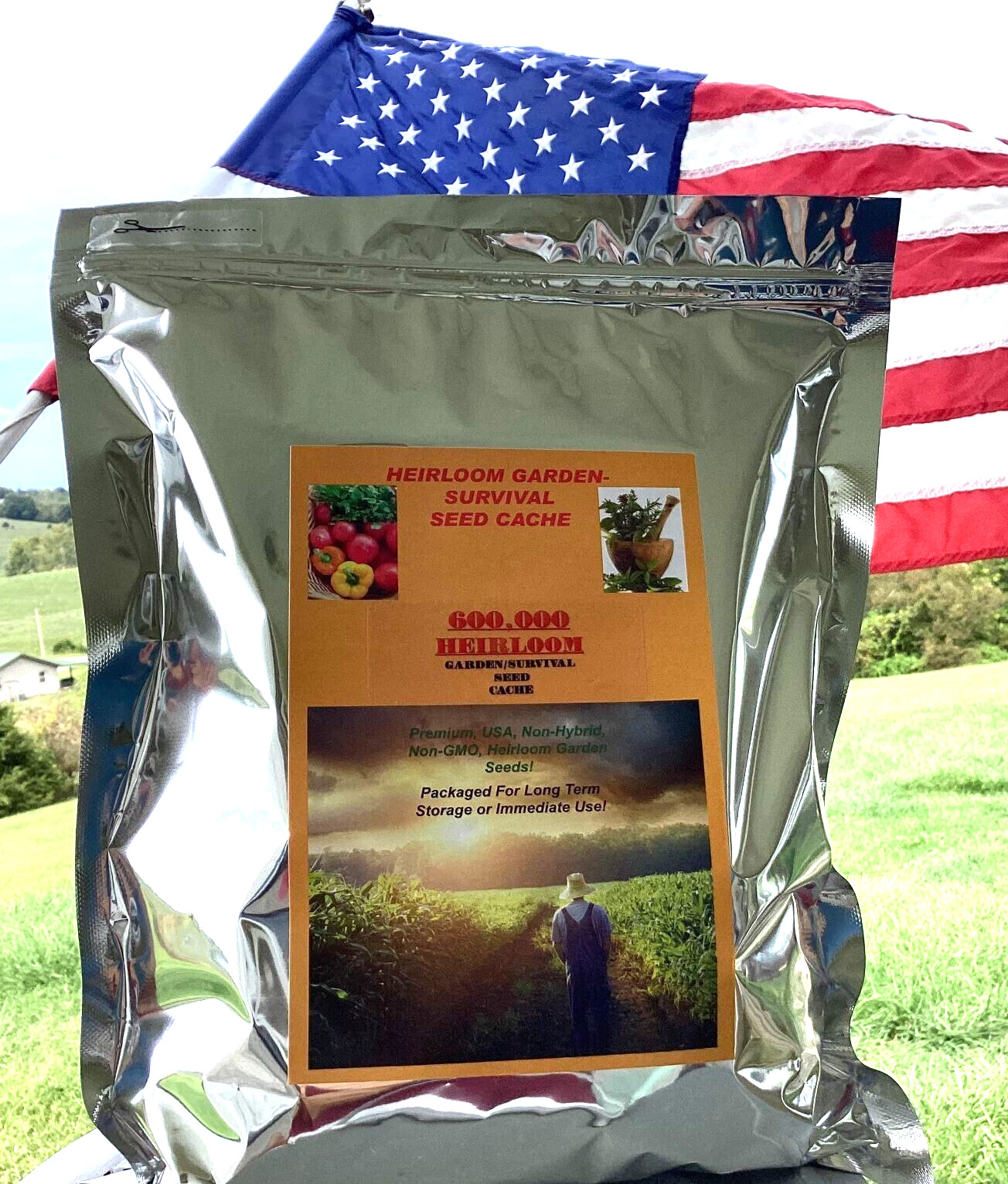 600,000 Garden/Survival SEED CACHE! Non-GMO, HEIRLOOM, USA Vegetable SEEDS!