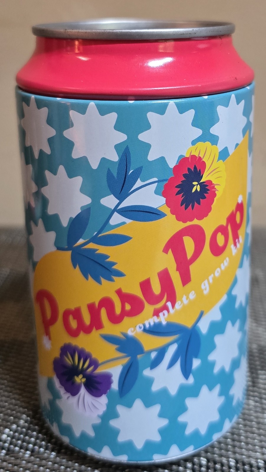 Buzzy Inc. Pansy Complete Growing Kit; Grow in Can, Seeds, Growing Medium