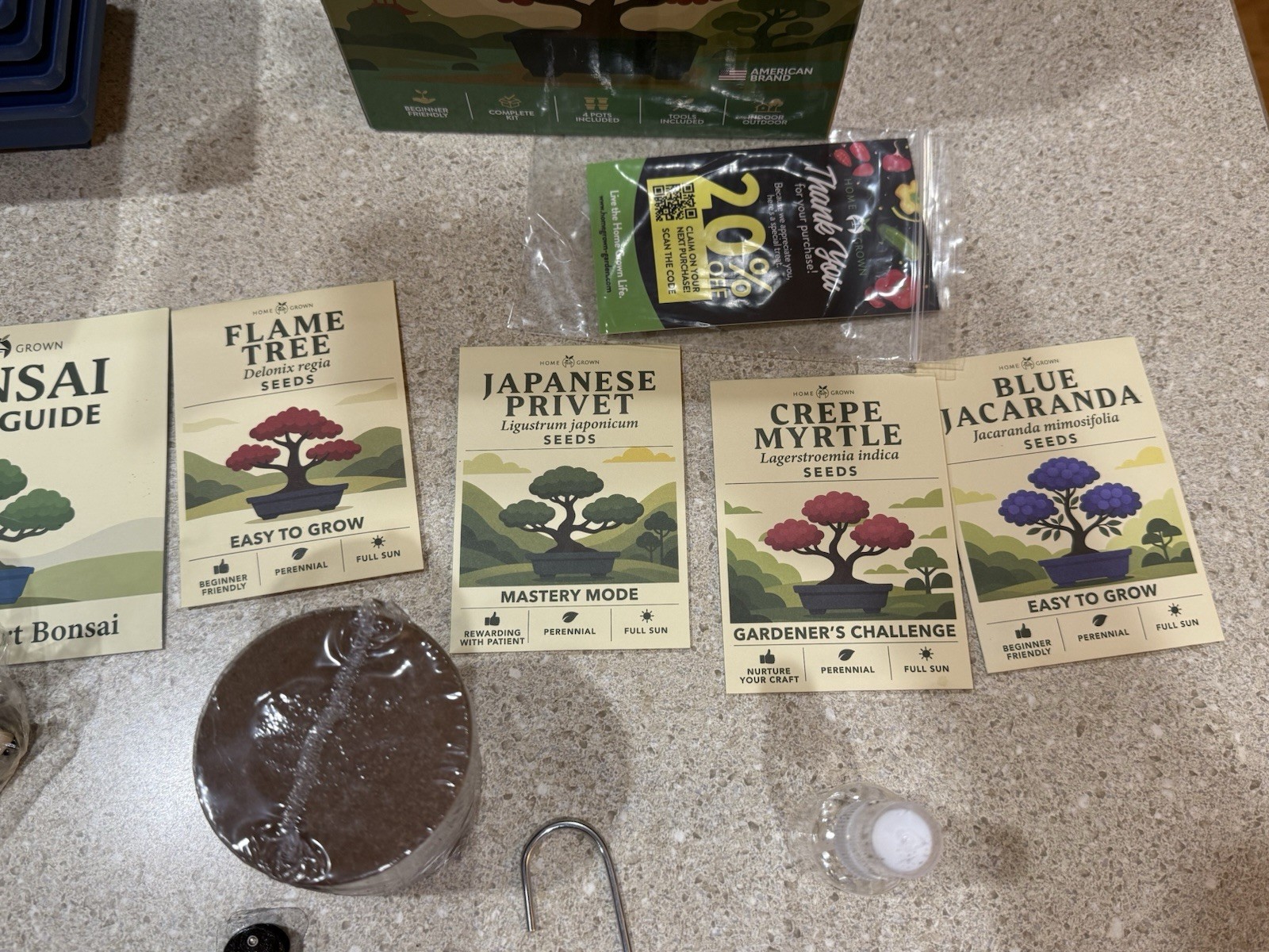 Bonsai Tree Starter Kit – Unique Christmas Gift for Adults, Men, – Grow 4 Bon…