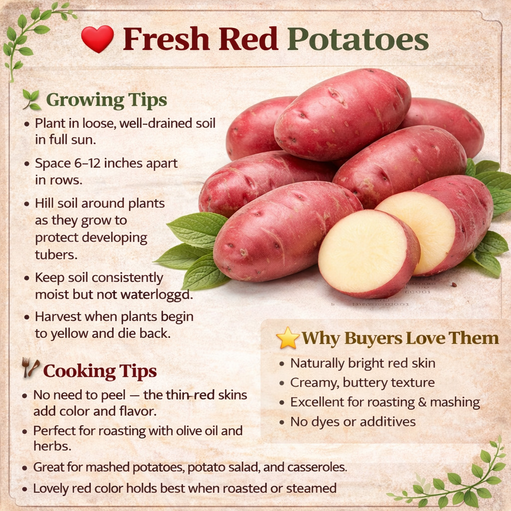 LaSoda Seed Potatoes for Planting | Smooth Red Skin (10 Pounds)