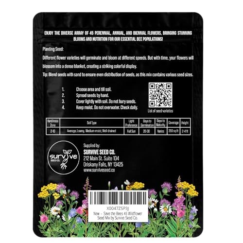 Package of 100,000 Wildflower Seeds – Save The Bees Wild Flower Seeds