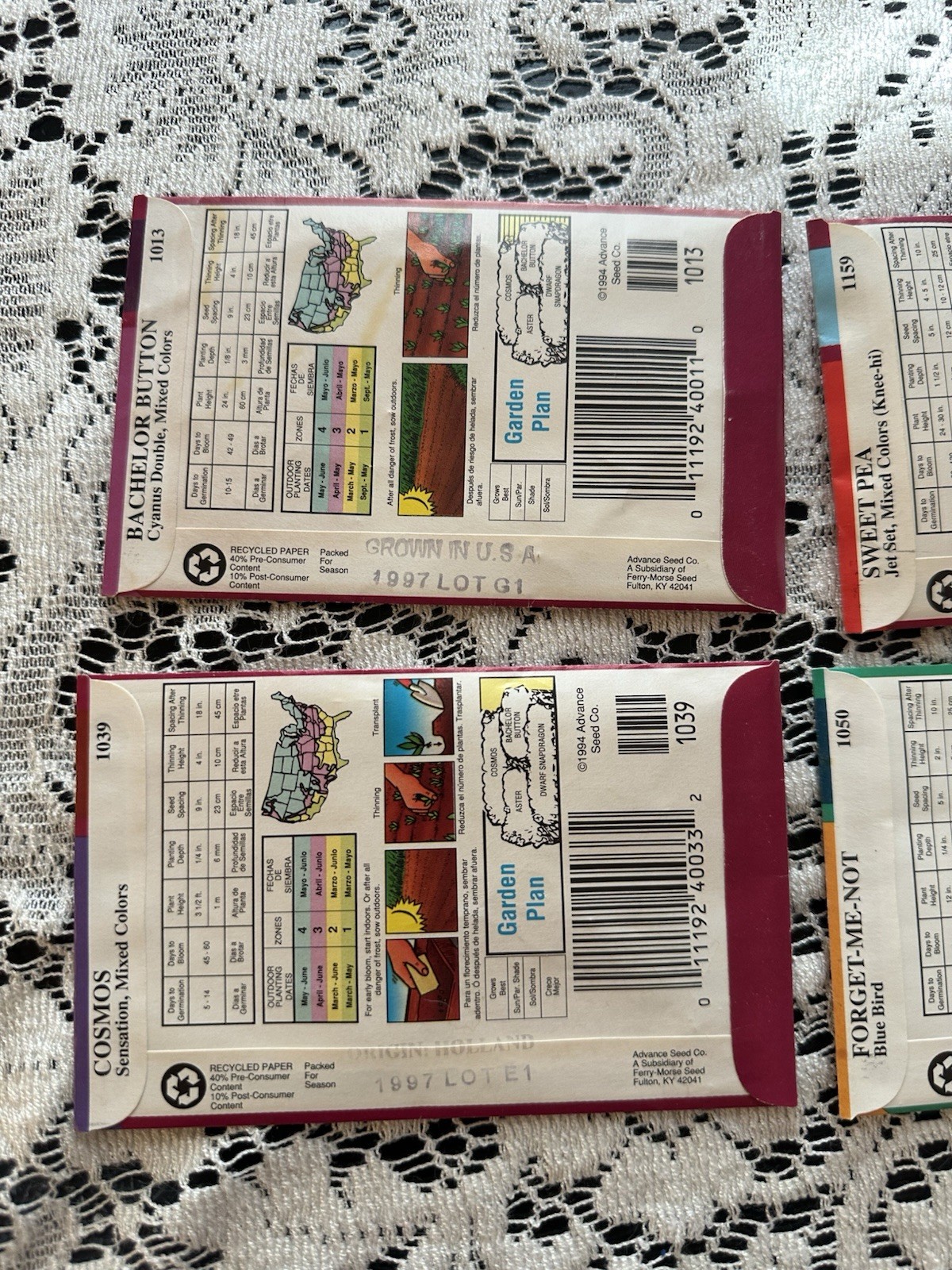 Vintage Lot 1997 Ferry-Morse Flower Seeds Unopened Packs