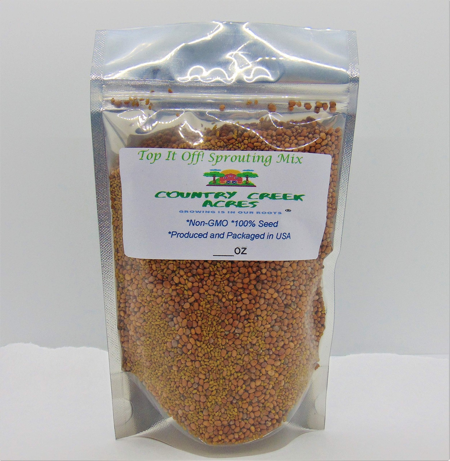 8 oz Microgreen Sprouting Mix – Non-GMO Radish & Alfalfa Seeds by Country Creek