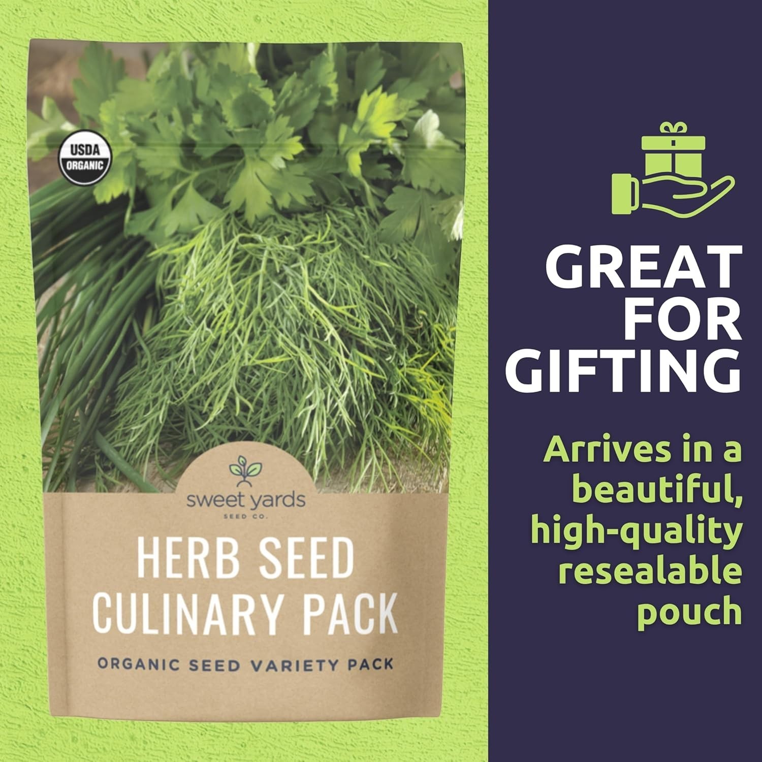 2026 Organic Herb Seeds Variety Pack – 10 Culinary Favorites for Indoor/Outdoor
