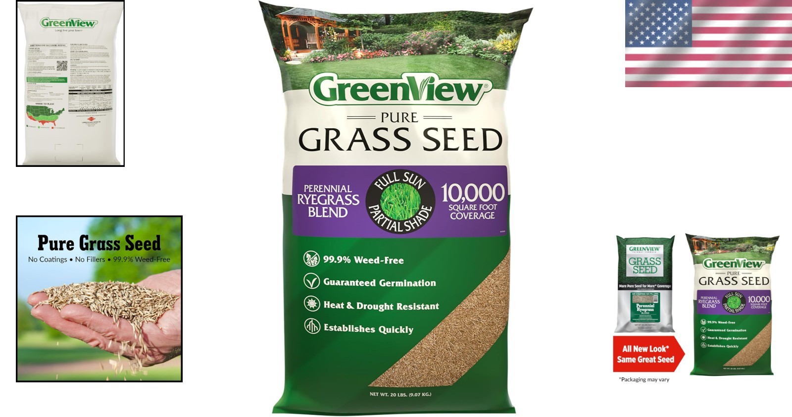 Perennial Ryegrass Seed 20lb – Fast Growing, Durable, Kid & Pet Friendly