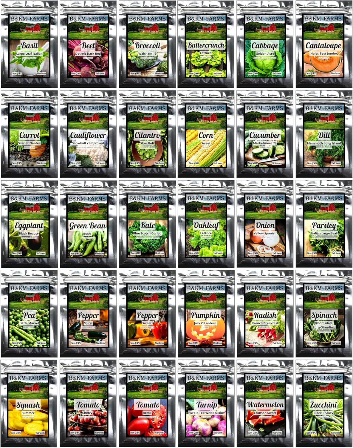 Beginner Survival Seed Vault: 20,000+ Heirloom & Non-Gmo Seeds (30 Easy to Grow